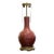 Vintage Large Chinese Oxblood Glazed Vase Table Lamp With Giltwood Base For Sale