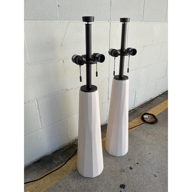 Baker Furniture Company Baker / Barbara Barry Prism Table Lamps - Pair. For Sale - Image 4 of 7