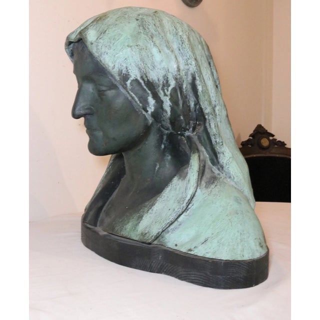Huge Antique 19th Century Bronze Peasant Women Lady Bust Statue Sculpture 1800's For Sale In New York - Image 6 of 12