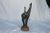 Bottle Green Craig Lehmann Bronze Giraffe With African Rider For Sale - Image 8 of 13