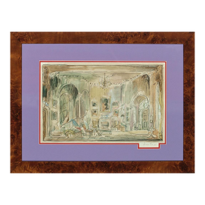 Cecil Beaton Watercolour Theatrical Set Design C1951 for Landscape W/ Figures