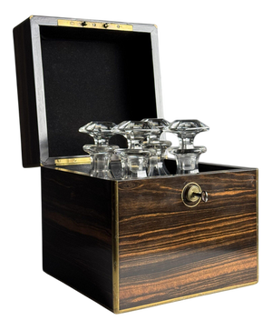 Decanter Box, 19th Century, Set of 9