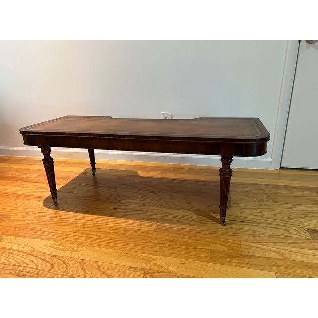 Early 20th Century Leather Top Drop Leaf Coffee Table Chairish