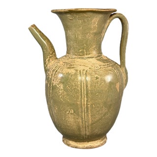 Ntique Chinese Celadon Ewer, Collectible Ceramic For Sale