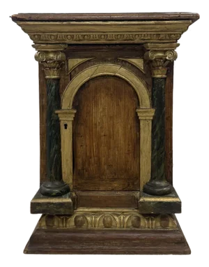 Antique 1880 Hand Carved Wood Cabinet