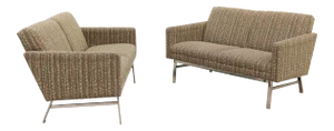 Mid-Century Modern Jack Cartwright Kelly Settee Lounges - a Pair