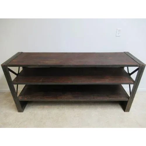 Industrial Reclaimed Steel Console For Sale In Philadelphia - Image 6 of 6