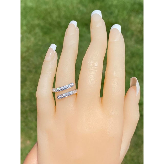 The Benson Drive: Diamanti Signed Diamond Bypass Ring in White Gold with Diamonds For Sale - Image 12 of 12