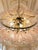 Metal Monumental Pink Glass Leaf Chandelier, 1980 For Sale - Image 7 of 18