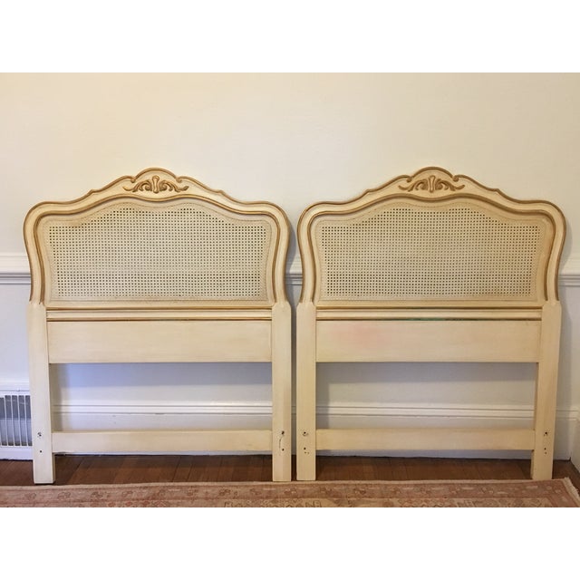 Drexel Heritage French Provincial Cane Twin Headboards a Pair Chairish