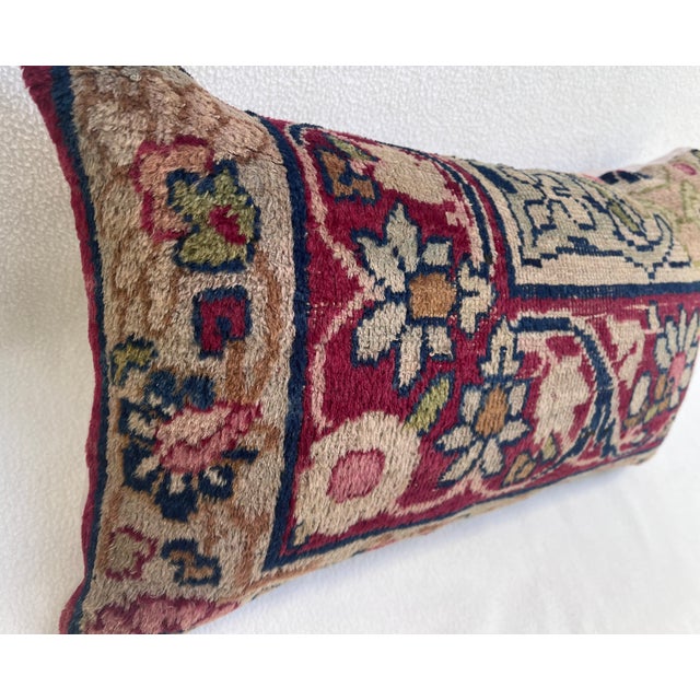Pillow With Antique Kirman Rug For Sale - Image 4 of 6