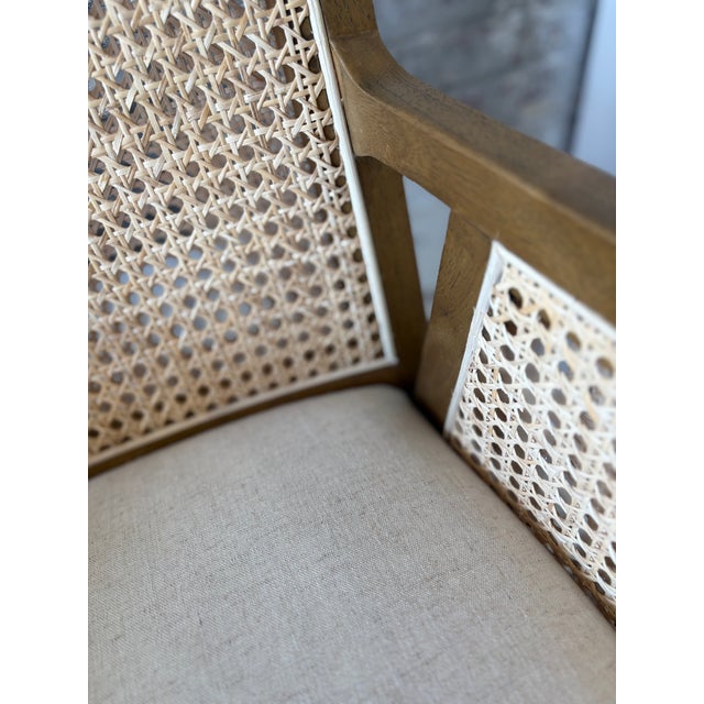 Brass Wood and Cane Bar Stools (Set of 3) For Sale - Image 8 of 13