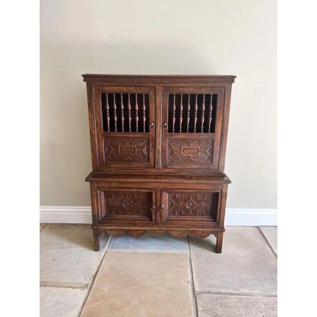 19th Century Antique Oak Food Cupboard, 1820 For Sale - Image 9 of 9