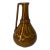 Vintage Pottery Pitcher Vase With Shiny Brown Glaze Made in Poland For Sale