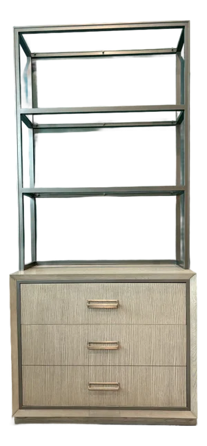 Ethan Allen Faraday Classic Two-Drawer File Cabinet With Hutch