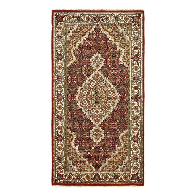 2020s Fine Hand Knotted Silk & Wool Tabriz Rug For Sale - Image 4 of 4
