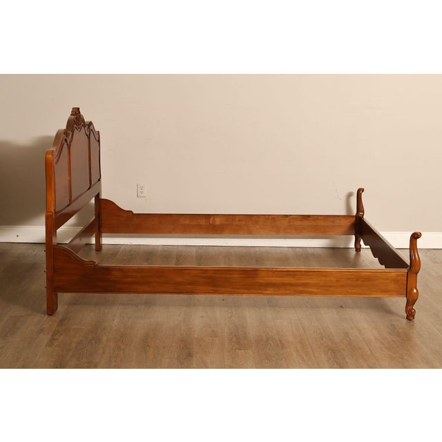 Henredon Carved Cherry King Size Bed Frame For Sale - Image 18 of 18