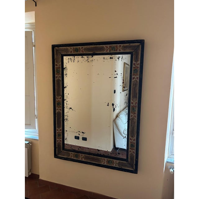 Wood Early 19th Century Italian Carved Wood Casetta Frame Mirrors, Set of 2 For Sale - Image 7 of 9