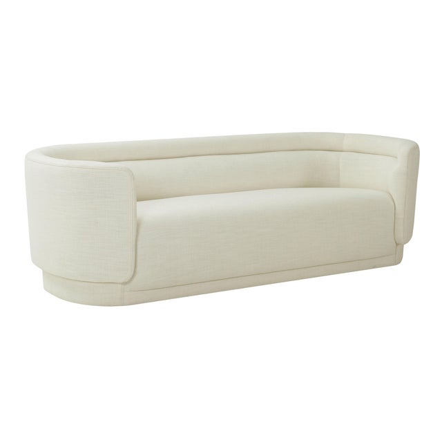 Macie Cream Linen Sofa Chairish