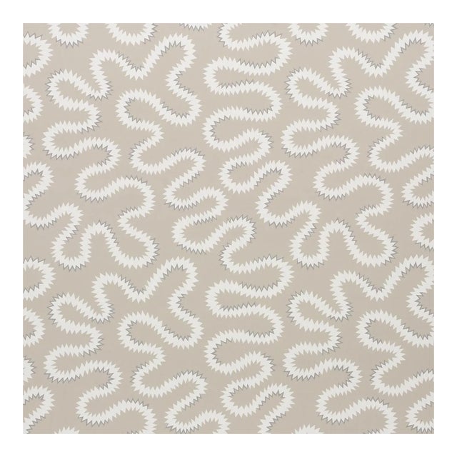Schumacher Zoelie Wallpaper in Natural For Sale