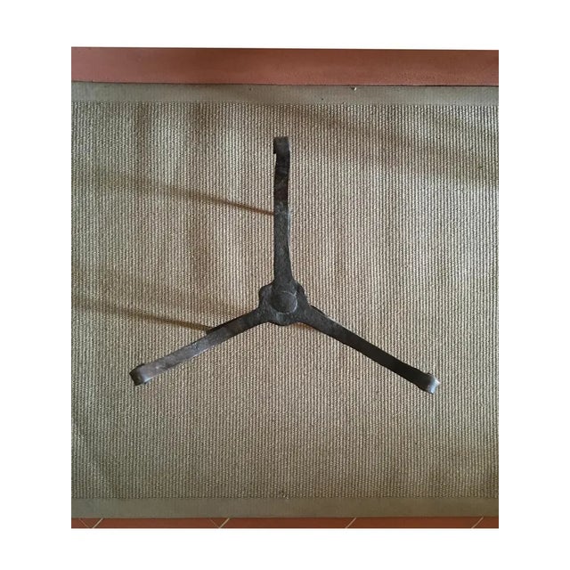 Metal 14th Century Medieval Black Wrought Cast Iron Tripod Pedestal, Italy For Sale - Image 7 of 11