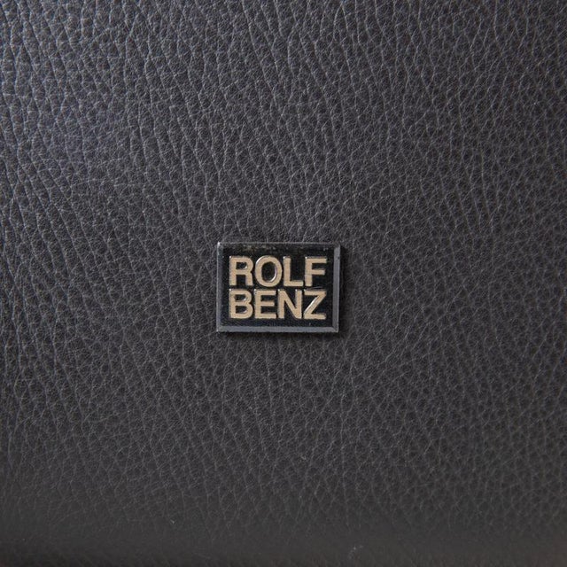 Black Model 3300 3-Seater Sofa in Black Leather from Rolf Benz For Sale - Image 8 of 12