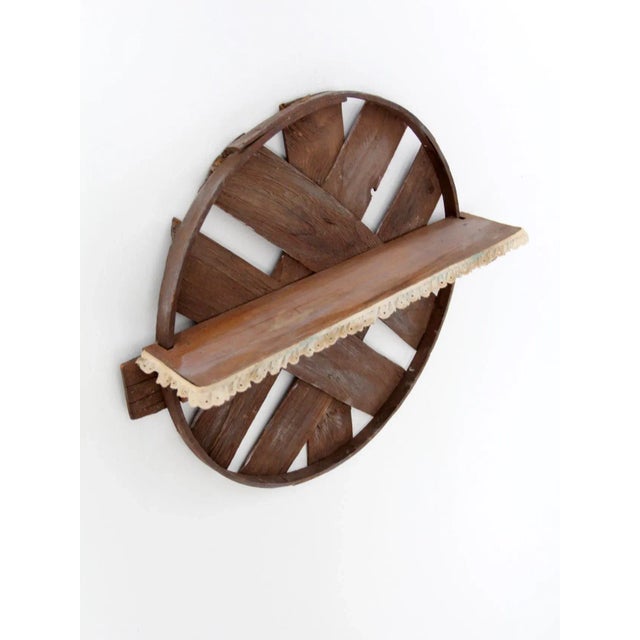 Vintage Farmhouse Wall Shelf For Sale - Image 4 of 10