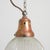 Antique Reclaimed Holophane Church Glass Pendant Light, 1940s For Sale - Image 4 of 6