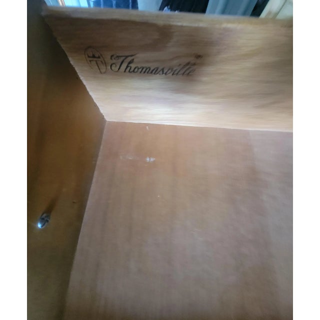 Vintage Drexel Fretwork Faux Bamboo Handles Off White 9 Drawer Palm Beach Regency Dresser For Sale - Image 9 of 12