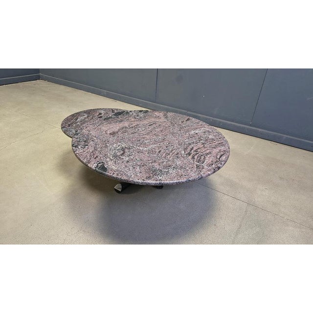 Black Marble Two-Tier Pivoting Top Coffee Table from Roche Bobois, 1980s For Sale - Image 8 of 12