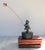 Wood Vintage Metal Sculpture of Girl Flying Copper Kite For Sale - Image 7 of 12