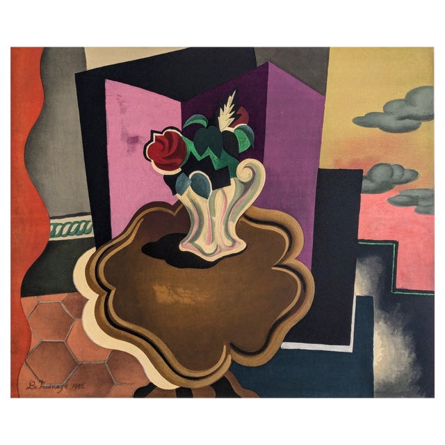 Roger de la Fresnaye, Still Life, Signed Color Lithograph, 1968 For Sale