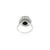 Gemstone Antique Style Black Star Statement Ring With Sparkling Halo Zircons Size 8 For Sale - Image 7 of 12