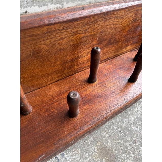 Vintage Wooden Coat Rack, 1960s For Sale - Image 9 of 14