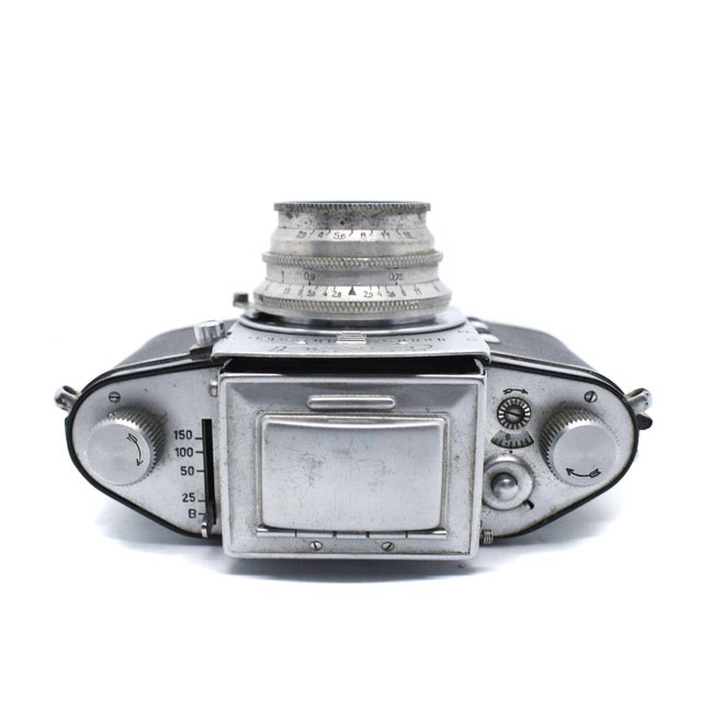 Mid 20th Century Rare Mid Century Jhagee Dresden Exa 35mm SLR Camera With E. Ludwig Meritar Lens For Sale - Image 5 of 11