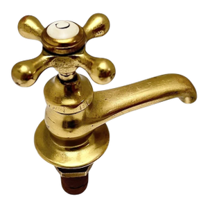 1930s American Brass Sink Cross Handle Tap Fixture.