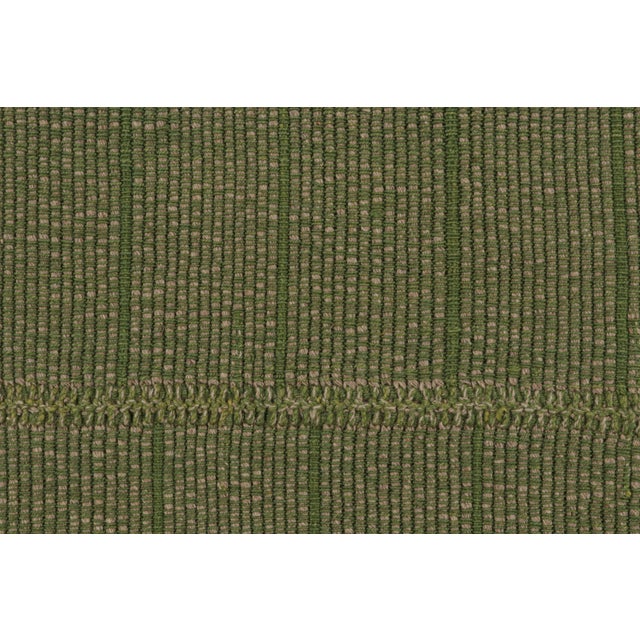 Rug & Kilim’s Contemporary Kilim in Green With Beige Accents For Sale In New York - Image 6 of 7