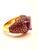 Bochic "Orient" Vintage Pink Sapphire & Amethyst Ring Set Inn 18K Gold & Silver For Sale - Image 4 of 18