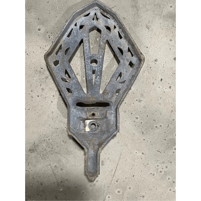Antique Gothic Church Cathederal Sconce Plate Base Part Single Arm For Sale - Image 4 of 6