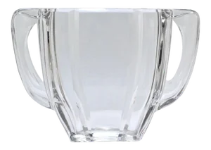 Art Deco Baccarat Twin-Handled Glass or Crystal Vase