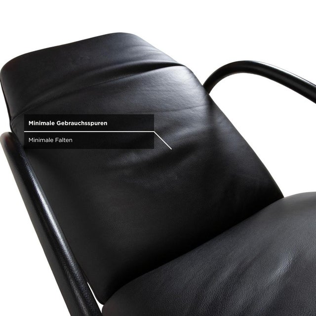 Fino Leather Armchair in Black with Manual Reclining Function by Franz Fertig For Sale - Image 12 of 18