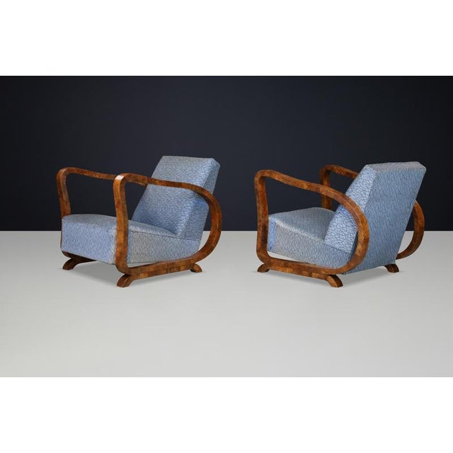 Vintage Italian Art Deco Burl Wood Chair, 1920s For Sale - Image 3 of 12