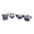 1970s Liberty Blue Betsy Ross Tea Set Cups Creamers Sugar Bowl England Lot 9 Pcs For Sale