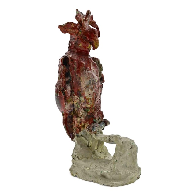 Sirio Pellegrini, Modern Parrot Sculpture, 1960s, Terracotta For Sale