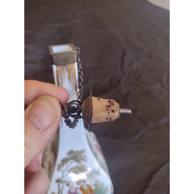 Ceramic Mid 19th Century Dresden Porcelain Courting Bottle For Sale - Image 7 of 9