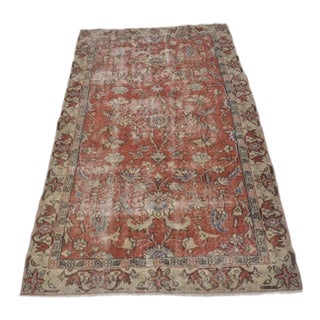 Vintage Anatolian Rug With Allover Floral Pattern For Sale