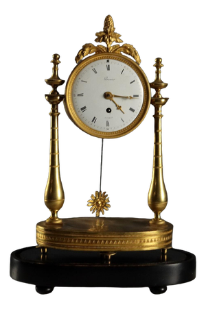 Antique Bronze Clock from Warnier à Paris, France, 19th Century