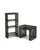Black Vintage Sculptural Metal Wire Shelving and Display Table Set, 1980s, Set of 2 For Sale - Image 8 of 9