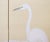 C. 1970s Japanese Style Monochrome Silk Screen "Egrets and Moon" For Sale - Image 10 of 17