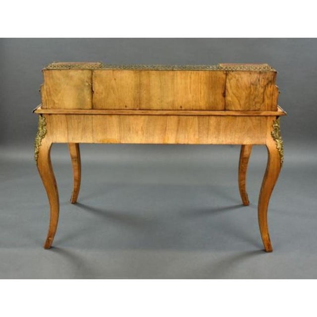 Victorian Burr Walnut Writing Table, 1860s For Sale - Image 3 of 17